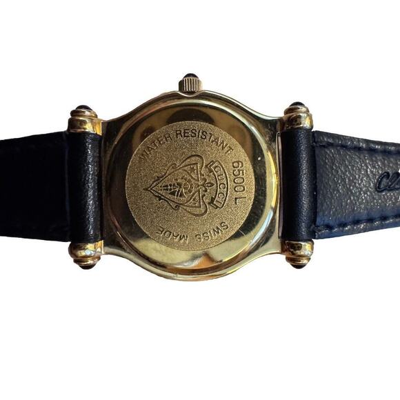 GUCCI 6500L Black Gold Dial Quartz Ladies Vintage Watch Working - Picture 2 of 7